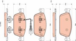 TRW Sada brzdových platničiek kotúčovej brzdy TRW GDB1887 (GDB1887)