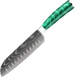 HARAHU Cuțit de bucătărie BL-39278 - Santoku / Verde KP39278