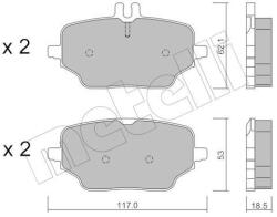 METELLI Sada brzdových platničiek kotúčovej brzdy METELLI 22-1273-0 (22-1273-0)