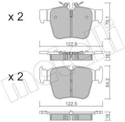 METELLI Sada brzdových platničiek kotúčovej brzdy METELLI 22-1135-0 (22-1135-0)