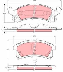 TRW Sada brzdových platničiek kotúčovej brzdy TRW GDB4002 (GDB4002)