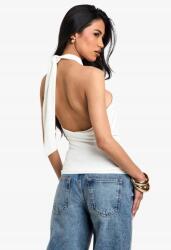 Boohoo fekete felső megkötős díszítéssel U01 ksz M