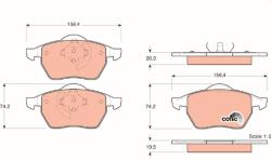 TRW Sada brzdových platničiek kotúčovej brzdy TRW GDB1376 (GDB1376)