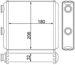 MAHLE Výmenník tepla vnútorného kúrenia MAHLE AH 81 000S (AH 81 000S)