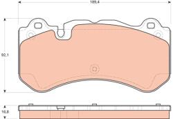 TRW Sada brzdových platničiek kotúčovej brzdy TRW GDB1710 (GDB1710)