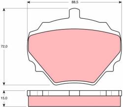 TRW Sada brzdových platničiek kotúčovej brzdy TRW GDB974 (GDB974)
