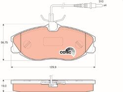 TRW Sada brzdových platničiek kotúčovej brzdy TRW GDB1194 (GDB1194)