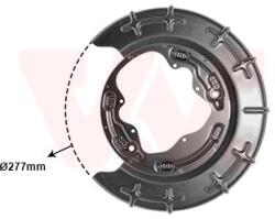 VAN WEZEL Ochranný plech proti rozstreku, Brzdový kotúč VAN WEZEL 8207373 (8207373)