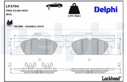 DELPHI Sada brzdových platničiek kotúčovej brzdy DELPHI LP3704 (LP3704)
