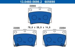 ATE Sada brzdových platničiek kotúčovej brzdy ATE 13.0460-5698.2 (13.0460-5698.2)
