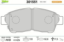 VALEO Sada brzdových platničiek kotúčovej brzdy VALEO 301551 (301551)