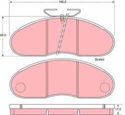TRW Sada brzdových platničiek kotúčovej brzdy TRW GDB948 (GDB948)