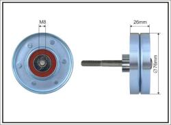 CAFFARO Vratná/vodiaca kladka rebrovaného klinového remeňa CAFFARO 164-20 (164-20)