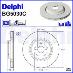 DELPHI Brzdový kotúč DELPHI BG5030C (BG5030C)