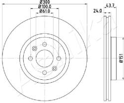 ASHIKA Brzdový kotúč ASHIKA 60-00-0705 (60-00-0705)