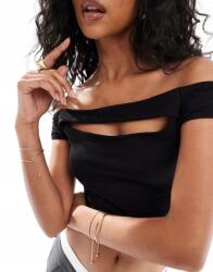  Asos Design Fekete Nyitott Vállú Felső Kivágás NJ5 kqm M