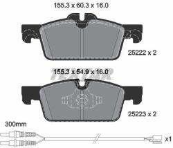 TEXTAR Sada brzdových platničiek kotúčovej brzdy TEXTAR 2522204 (2522204)