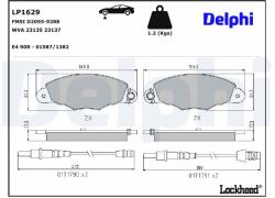 DELPHI Klocki Ham. Citroen Xantia (lp1629)