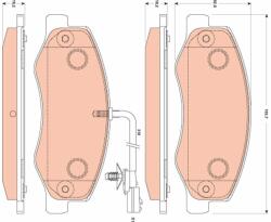 TRW Sada brzdových platničiek kotúčovej brzdy TRW GDB1885 (GDB1885)