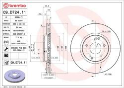 BREMBO Brzdový kotúč BREMBO 09. D724.11 (09.D724.11)