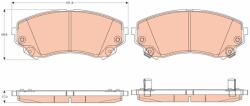 TRW Sada brzdových platničiek kotúčovej brzdy TRW GDB4456 (GDB4456)
