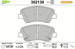 VALEO Sada brzdových platničiek kotúčovej brzdy VALEO 302139 (302139)