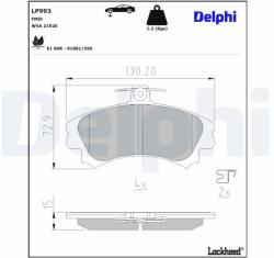 DELPHI Klocki Ham. Mitsubishi Carisma (lp993)