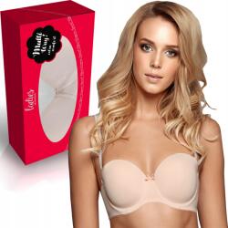 Henderson melltartó Bardotka sima merevítős kosarak bézs 85C