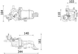 MAHLE Chladič pre recirkuláciu plynov MAHLE CE 49 000P (CE 49 000P)