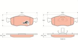 TRW Sada brzdových platničiek kotúčovej brzdy TRW GDB1107 (GDB1107)