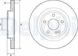 DELPHI Tarcza Ham. Mercedes A W176 12- Tyl (bg4927c)