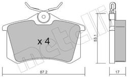 METELLI Sada brzdových platničiek kotúčovej brzdy METELLI 22-0100-1 (22-0100-1)