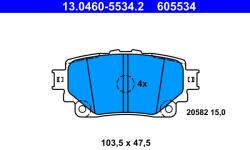ATE Sada brzdových platničiek kotúčovej brzdy ATE 13.0460-5534.2 (13.0460-5534.2)