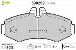 VALEO Sada brzdových platničiek kotúčovej brzdy VALEO 598299 (598299)