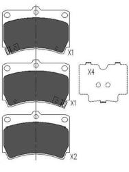 KAVO PARTS Sada brzdových platničiek kotúčovej brzdy KAVO PARTS KBP-4501 (KBP-4501)