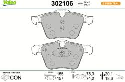 VALEO Sada brzdových platničiek kotúčovej brzdy VALEO 302106 (302106)