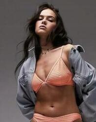 Topshop Korall Csíkos Bikini Felső NJ1 bvb 70D