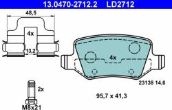 ATE Sada brzdových platničiek kotúčovej brzdy ATE 13.0470-2712.2 (13.0470-2712.2)