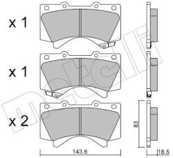 METELLI Sada brzdových platničiek kotúčovej brzdy METELLI 22-0821-0 (22-0821-0)