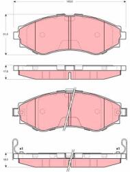 TRW Sada brzdových platničiek kotúčovej brzdy TRW GDB3345 (GDB3345)