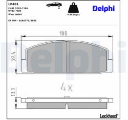 DELPHI Klocki Hamulcowe Tyl (lp401)