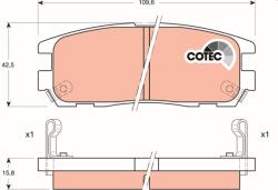 TRW Sada brzdových platničiek kotúčovej brzdy TRW GDB1187 (GDB1187)