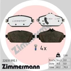 ZIMMERMANN Sada brzdových platničiek kotúčovej brzdy ZIMMERMANN 22031.995. 1 (22031.995.1)