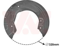 VAN WEZEL Ochranný plech proti rozstreku, Brzdový kotúč VAN WEZEL 0627371 (0627371)