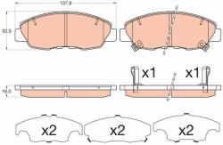 TRW Sada brzdových platničiek kotúčovej brzdy TRW GDB3609 (GDB3609)