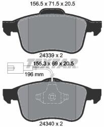 TEXTAR Sada brzdových platničiek kotúčovej brzdy TEXTAR 2433901 (2433901)