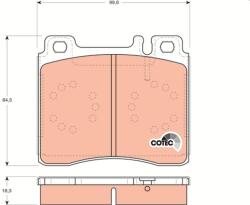 TRW Sada brzdových platničiek kotúčovej brzdy TRW GDB113 (GDB113)