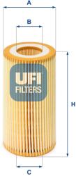 UFI Olejový filter UFI 25.001. 00 (25.001.00)