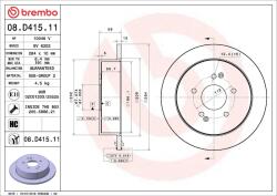 BREMBO Brzdový kotúč BREMBO 08. D415.11 (08.D415.11)