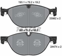 TEXTAR Sada brzdových platničiek kotúčovej brzdy TEXTAR 2598201 (2598201)
